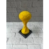 Futbol Toplu Sarı Kupa 21cm Masaüstü Dekor Ödül Figürü