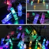 GD972 Şerit Pilli Aydınlatma 2 metre 10 Adet RGB Mandal Led