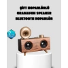 Gramafon Tasarımlı Bluetooth Hoparlör 3d Ses Teknolojili Çok Fonksiyonlu
