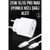 Güç Adaptörü Ve Kablosu Şarj Aleti 15/15 Pro Max Uyumlu Hızlı Şarj