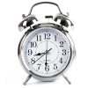 Gümüş Renk Metal Çalar Masa Saati