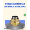 Güneş Enerjili Cam Sarkıt Bahçe Balkon Teras Aydınlatma 30 Led