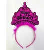 Happy Birthday Yazılı Neon Renk Taç 12 Adet (5324)