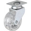 Hts 325 - 50x20 Mm Şeffaf Makaralı Tablalı Teker 4 Adet