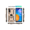 Huawei P Smart 2021 Kılıf Sofya Yüzüklü Silikon Kapak - Gold