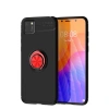 Huawei Y5p Kılıf Range Yüzüklü Silikon - Siyah-kırmızı