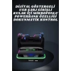 İkili Bluetooth Kulaklık Dijital Göstergeli Uzun Pil Ömrü Yüksek Ses Kaliteli