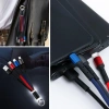 Işıklı Anahtarlık Model 3 in 1 USB Çıkışlı MİKRO,TYPE-C ve İphone Uyumlu Şarj Kablosu (5324)