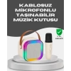 Kablosuz Karaoke Mikrofon Hoparlör Seti Güçlü Ses Çıkışı