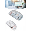 Kablosuz Mouse Fare Şarjlı Bluetooth Wireless Çift Modlu Sessiz