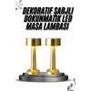 Kablosuz Renkli Masa ve Gece Lambası Altın Rengi Dokunmatik Led Lamba