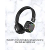 Kablosuz Rgb Işıklı Katlanabilir Bluetooth Kulak Üstü Kulaklık