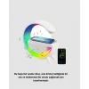 Kablosuz Şarjlı Bluetooth Hoparlör ve Gece Lambası – NFC, FM Radyo, RGB Işık