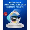 Kablosuz Şarjlı Dijital Saat Rgb Işıklı Bluetooth Hoparlör Çok Fonksiyonlu