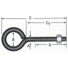 Kapalı Metrik Kanca M5 / 21x80 - 100 Adet