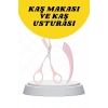 Kavisli Kaş Düzeltici Seti Kaş Makası ve Kaş Usturası Paslanmaz Çelik Bıçaklı