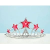Kırmızı Yıldız Taşlı Plastik Kraliçe Prenses Elsa Tacı Çocuk Boy (5324)