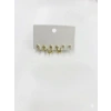 Kıvrımlı Yeşil Gözlü Yılan Detaylı Altılı Küpe - Kp00564