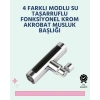 Krom Kaplamalı Çok Fonksiyonlu Musluk Başlığı | Paslanmaz Malzeme