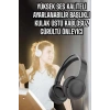 Kulak Üstü Kablosuz Bluetooth Kulaklık Gürültü Önleyici Uzun Şarj Süreli