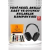 Kulak Üstü Kulaklık Pro9 ve Yeni Nesil Akıllı Saat Android ve İOS Uyumlu ANC Özelliği