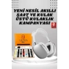 Kulak Üstü P9 Kablosuz Bluetooth Kulaklık ve 7 Kordonlu Akıllı Saat