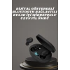 Kulaklık Dijital Göstergeli Bluetooth Bağlantılı Kablosuz Kulak İçi Mikrofonlu Dokunmatik Kontrol