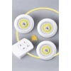 Led Lamba 3lü Uzaktan Kumandalı Yapışkanlı Beyaz Işık