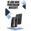 Magsafe Powerbank 10.000 Mah 22.5 Watt Hızlı Şarj Göstergeli Kablosuz Taşınabilir Şarj