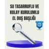 Masaj ve Yağmur Modlu Su Tasarruflu Duş Başlığı
