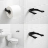 Modern Siyah Tuvalet Kağıtlığı Duvar Tipi Minimal Tasarım Peçetelik