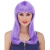 Mor Renk Uzun Düz Parti Peruğu (5324)