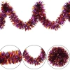 Mor Turuncu Renk 4 cm Genişlik Garland Çift Renk Sim Süs 180 cm (5324)