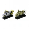 MOTOR VİNTAGE DEKORATİF BİBLO - RENKLİ 6.5X8CM REÇİNE (5324)