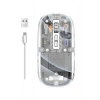 Mouse Fare Kablosuz Mouse Fare Şarjlı Bluetooth Sessiz 5 Tuşlu Şeffaf