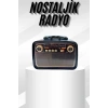 Müzik Kutusu Bluetooth Bağlantılı El Fenerli Nostaljik Tasarım Radyo