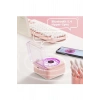 Nostalji Mini Plak Görünümlü Radyolu Bluetooth Hoparlör 3d Ses Dalgası Retro Müzik Plak Pembe