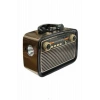 Nostalji Radyo Bluetooth Hoparlör USB-SD Kart Giriş Led Fener Işıklı Bataryalı Pilli