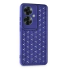 Oppo Reno 11f Kılıf Petek Silikon Kapak - Lacivert