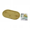 OVAL AHŞAP BAMBU SERVİS SUNUM TEPSİ - TAHTASI MİNİ TEPSİ 25 X 14 X 1.4CM (5324)