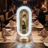 Oval Şeklinde Kristal LED Masa Lambası – Dokunmatik, 3 Renk Işık Modlu, Şarjlı Dekoratif Gece Lambası (5324)