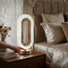 Oval Şeklinde Kristal LED Masa Lambası – Dokunmatik, 3 Renk Işık Modlu, Şarjlı Dekoratif Gece Lambası (5324)