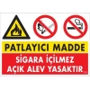 Patlayıcı Madde Uyarı Levhası 25x35 KOD:786