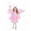 Pembe Kelebek Kız Seti – 50 cm Kelebek Kanadı, Taç ve Asa