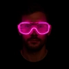 Pembe Led Işıklı Parti Gözlüğü - Neon 3 Modlu