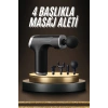 Profesyonel Masaj Tabancası Sporcu Masaj Aleti 4 Başlıklı Şarjlı Titreşimli