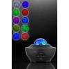 Projektör Yıldız Gece Lambası Disko Topu Bluetooth Bağlantılı Taşınabilir Şarjlı