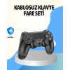 Ps4 Uyumlu Kablosuz Oyun Kolu Ergonomik Çift Titreşimli