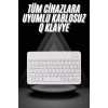 Q Klavye Türkçe Bluetooth Klavye Tüm Cihazlara Uyumlu Kablosuz