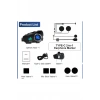 Q28 2x 2 Eşleşmeli Motosiklet Kask Bluetooth Kulaklık 1080p Kamera Su Geçirmez Intercom